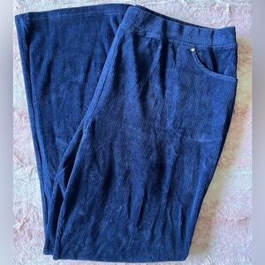 Quacker Factory Navy Blue Corduroy Pants